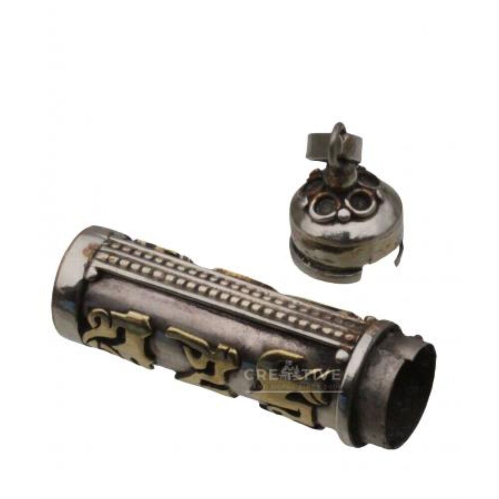 Tibetan Ghau Amulet Prayer Box Pendant Cylinder Charm Buddhist